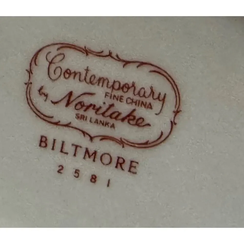 VTG Noritake Biltmore 2581 Gravy Boat Attached‎ Underplate Contemporary China